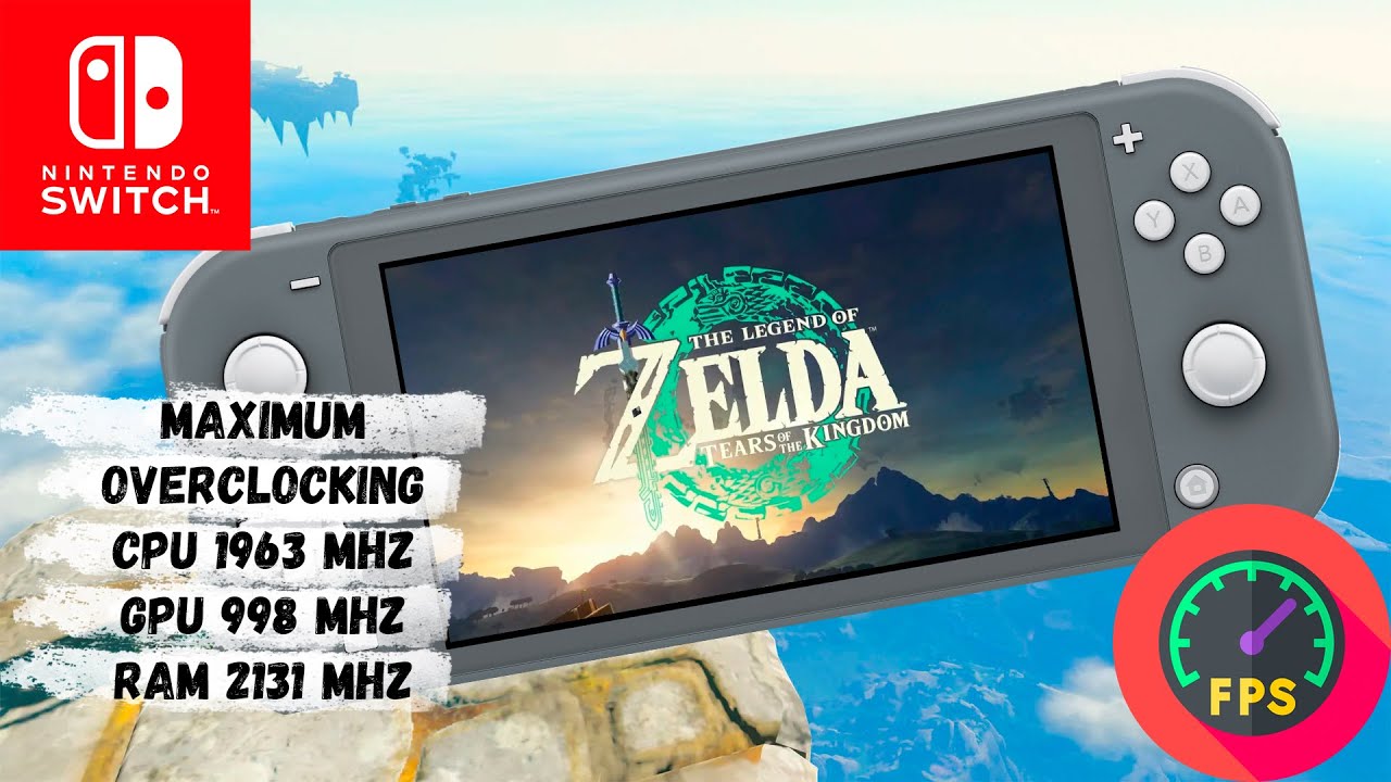 The Legend of Zelda Tears of the Kingdom Nintendo Switch Lite Gameplay - FPS Monitor