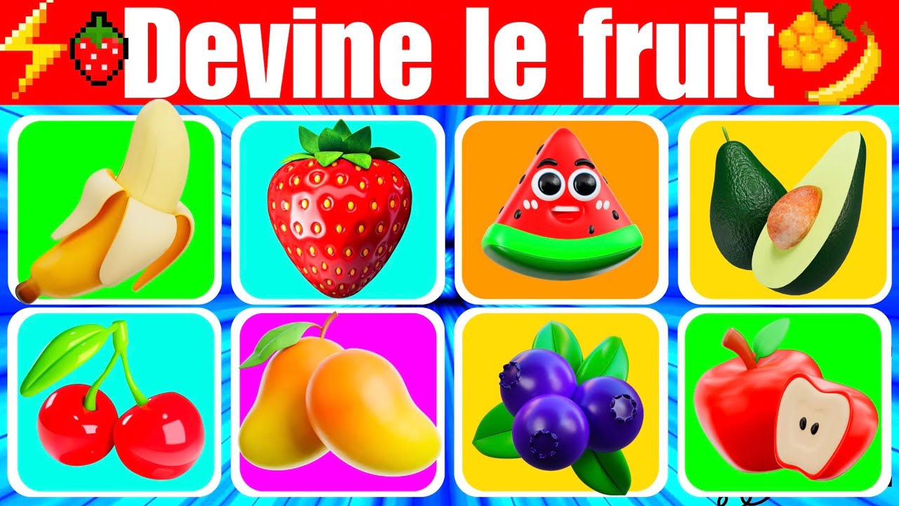 Peux-tu Deviner 30 Fruits ? 🍓🍍 Du Facile à l’IMPOSSIBLE 🤯🔥