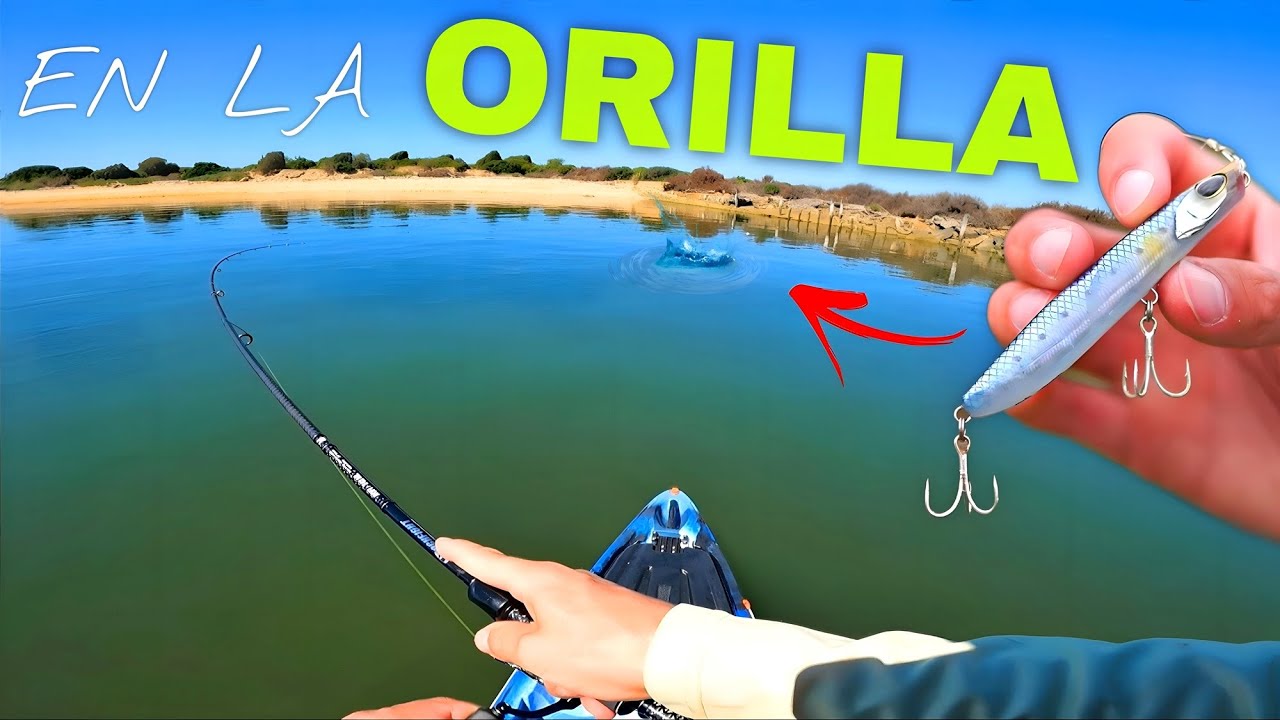 ¡MUY EFECTIVO este PASEANTE de SUPERFICIE! Pescando a SPINNING y ROCKFISHING desde KAYAK