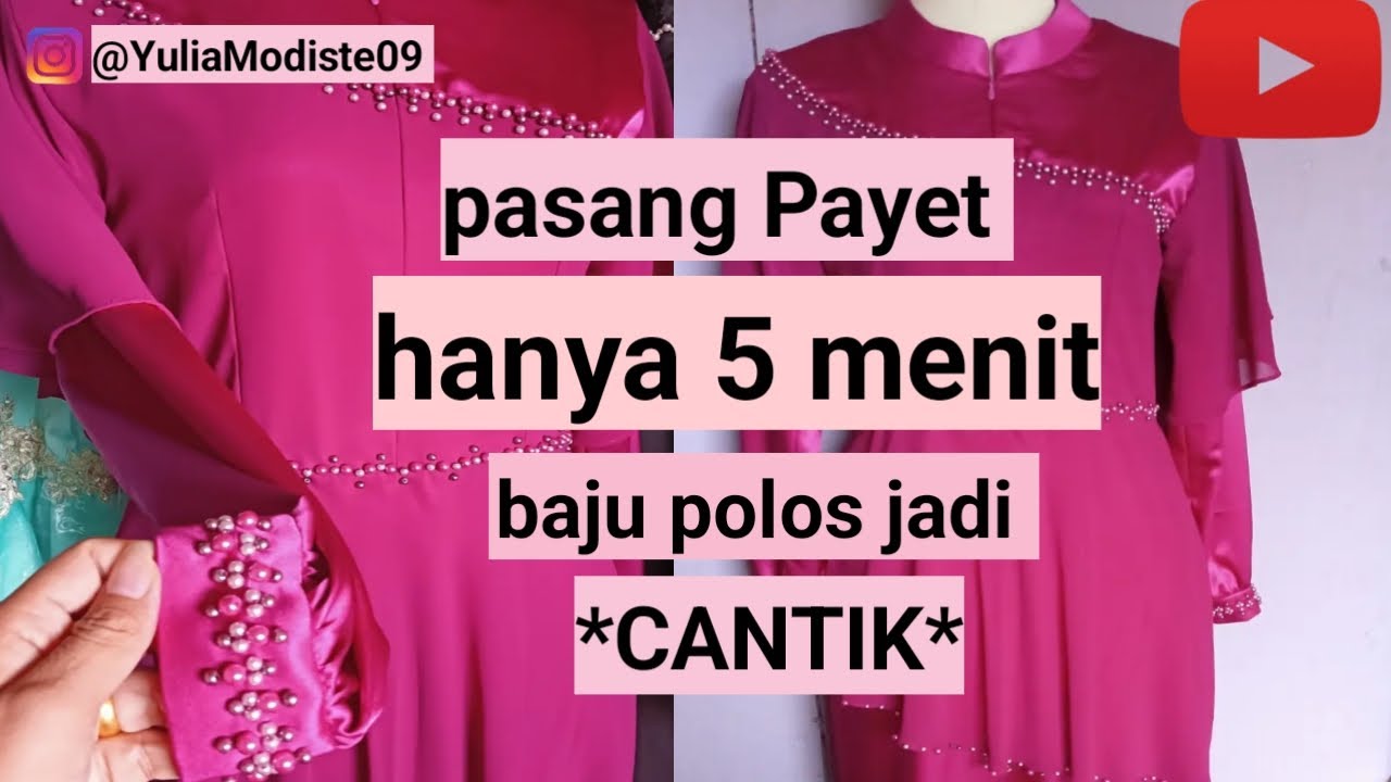 pasang Payet hanya 5 menit|| cara pasang Payet mutiara|| tutorial menjahit Payet