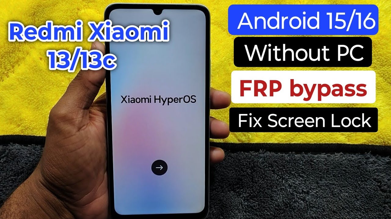 Redmi Xiaomi 13c / 13 Frp bypass Android 15/16 Fix Screen Lock | New Update Frp Motorola Without PC