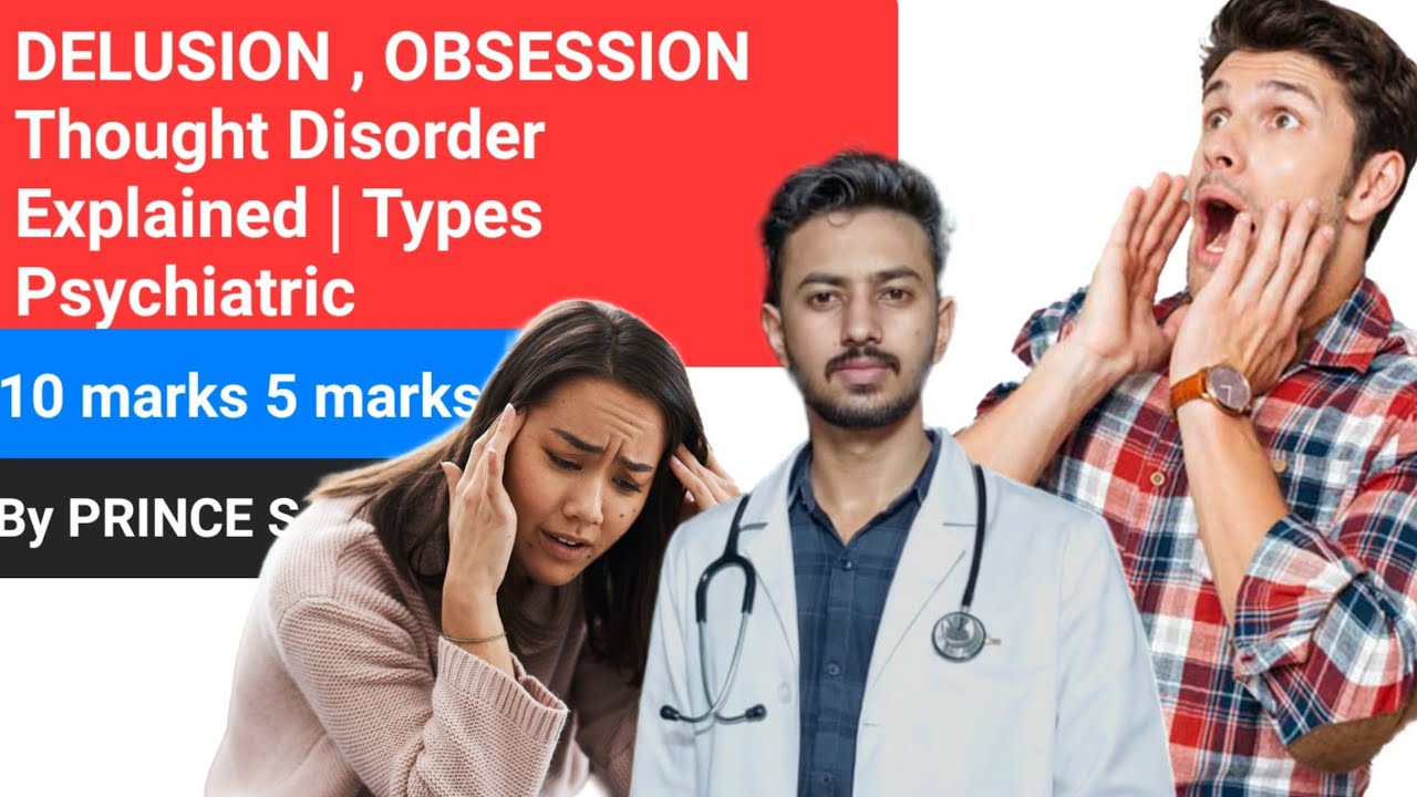 Thought Disorder Explained |DELUSION OBSESSION | Types, Symptoms & Examples | BSc Nursing Psychology