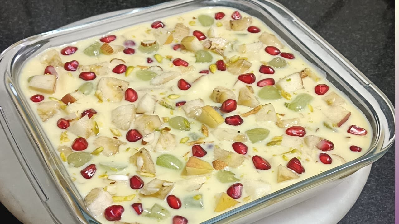 Ramadan / Eid Special Fruit Custard Recipe | Creamy Fruit Custard Dessert |Easy Iftar Dessert #viral