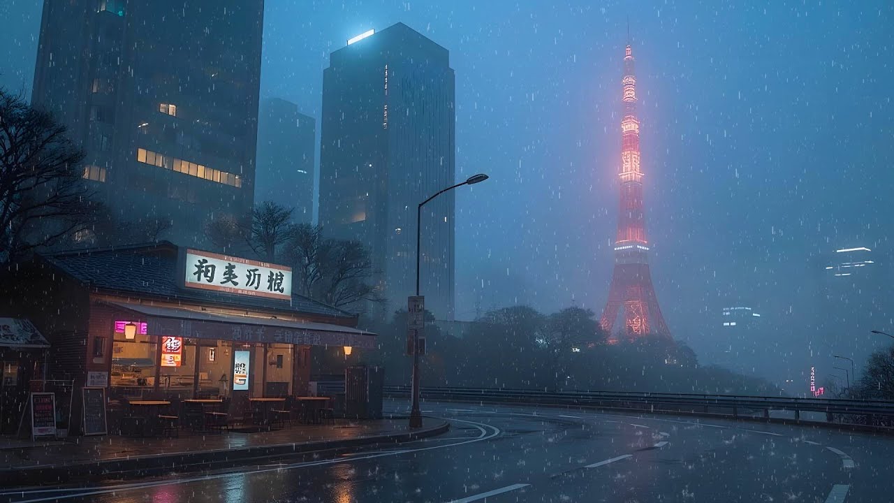 Nostalgic Tokyo Café 🌧️ Rain Lofi for Focus & Relax