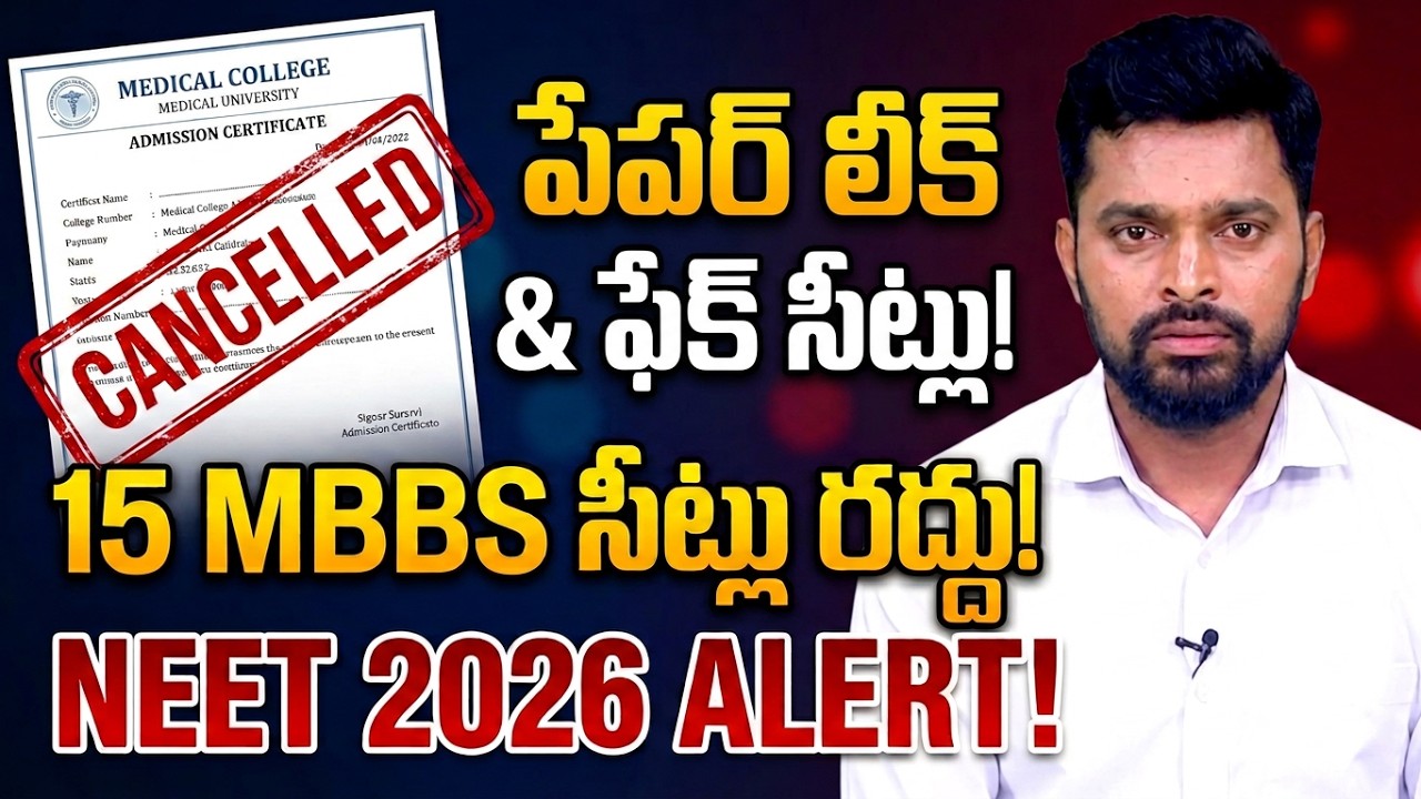 Fake Certificates Used for MBBS Seats: Admissions of 15 Students Cancelled | NEET 2026 Scam
