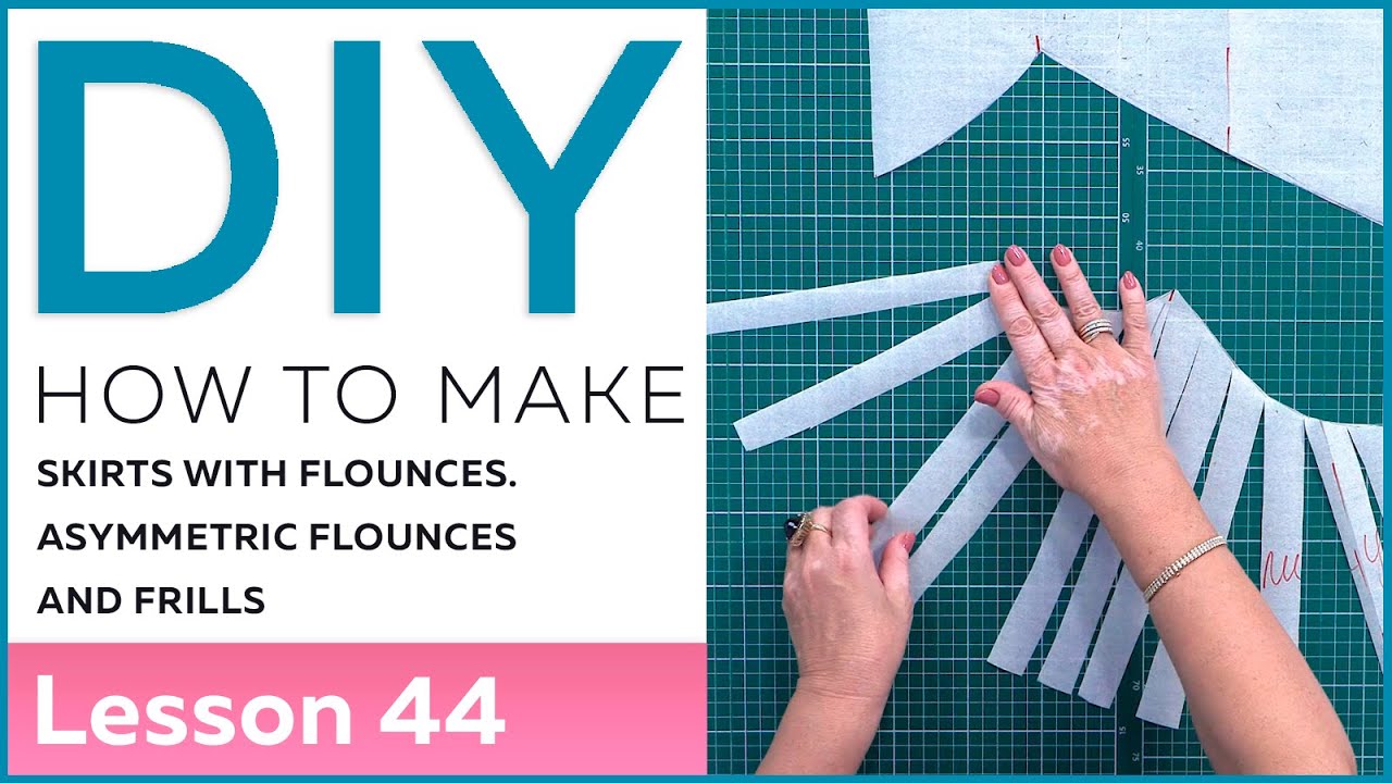 DIY: How to make skirts with flounces. Asymmetric flounces and frills.