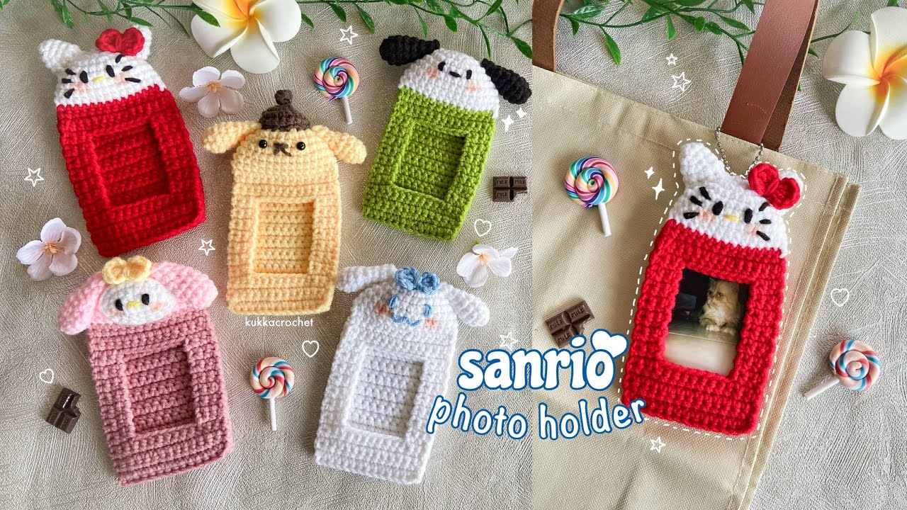 Вязаный держатель для фотокарточек Sanrio 🎀 | Сделай сам: Hello Kitty, My Melody, Pompompurin, Ci...