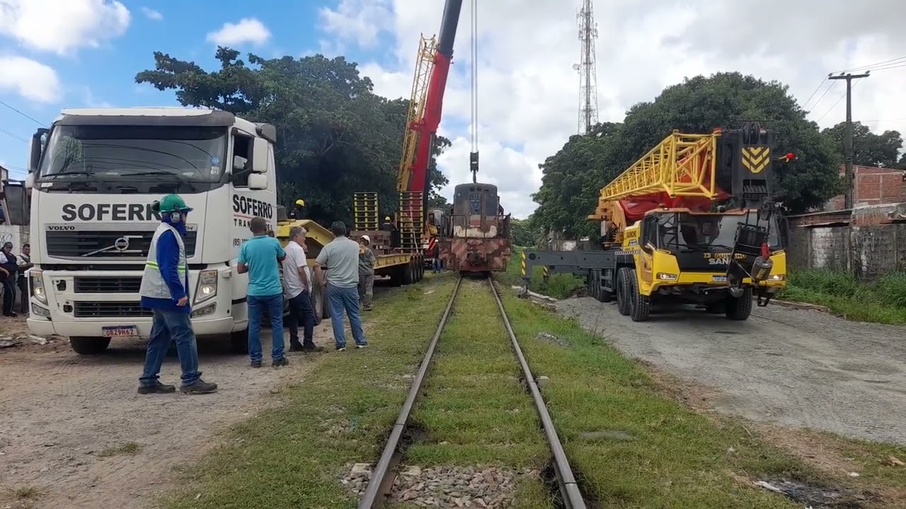 VIDEO EXCLUSIVO PARTE 01 RETIRADA DA LOCOMOTIVA PRA VOLTA PRA CEARÁ 