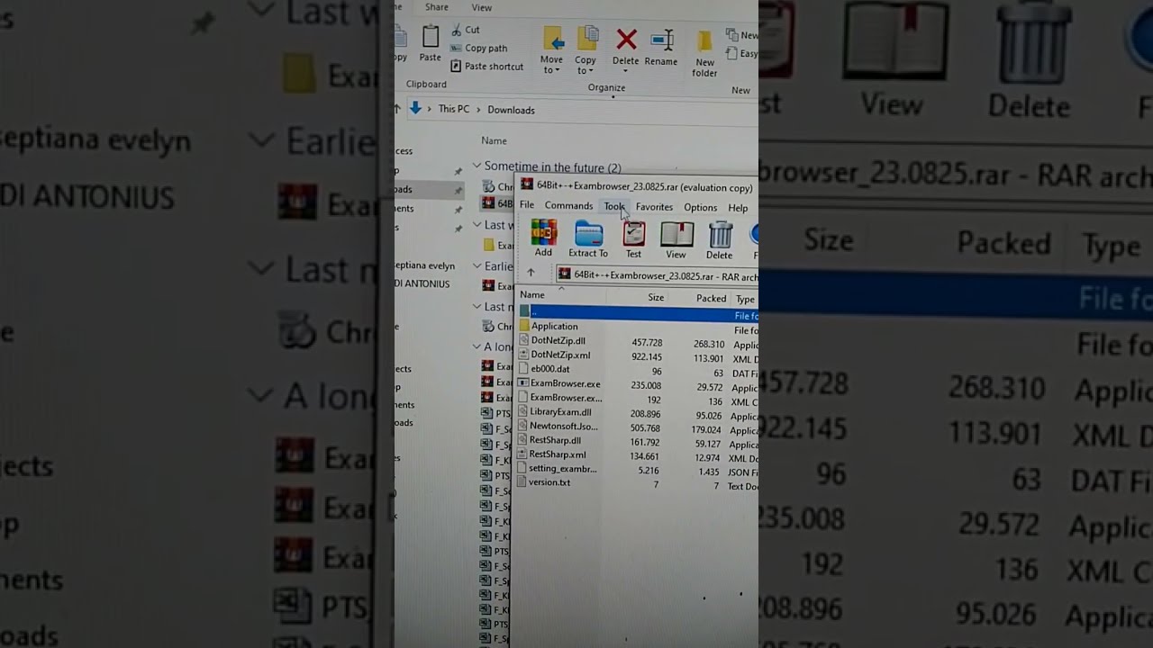 Tutorial Ekstrak File Exambro Menggunakan Aplikasi WinRAR