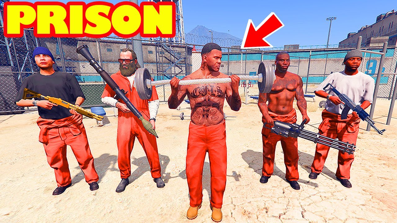 Franklin BREAK the PRISON and Release Prisoners in GTA 5 | SHINCHAN and CHOP