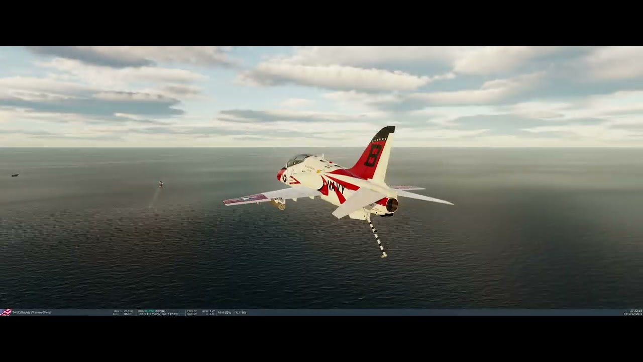 T-45C v1.2 - Training - M05 Supercarrier Case I recovery (short)