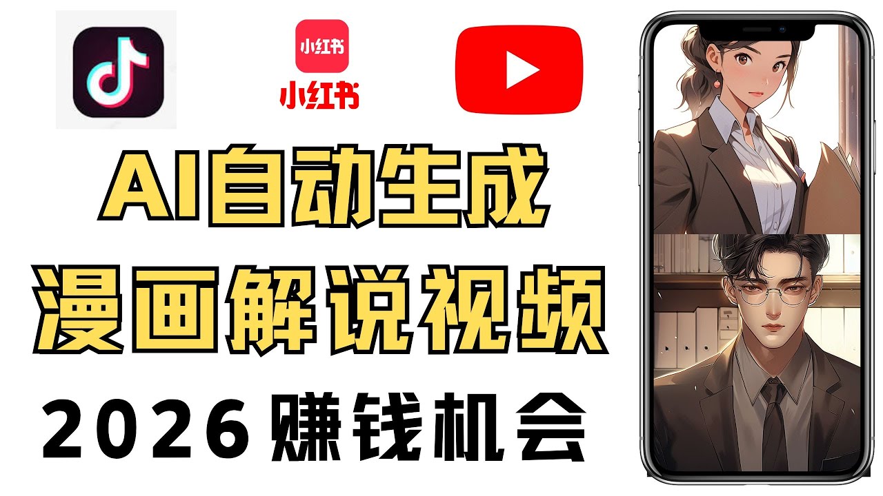 ai制作动漫视频教程，AI自动化做漫画解说视频，漫画解说视频如何变现，ai漫画推文一键生成，ChatGPT写小说推文的方法,AI制作流量短视频,ai写小说，新手赛道选择，AI赚钱