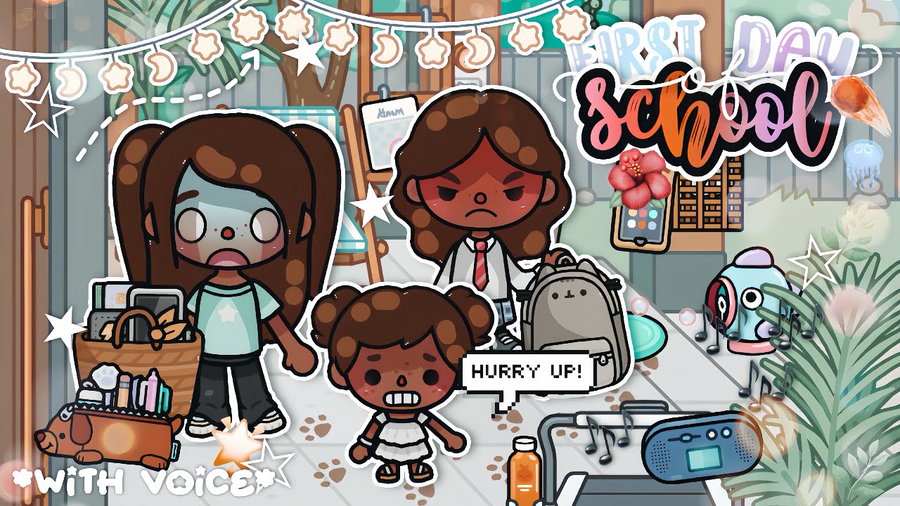 ⋆˚꩜｡ First Day of SCHOOL!! 🏫 *with voice 🎙️* Phoebe got in trouble 🙀🩰 TocaBoca Life World Roleplay 🌍