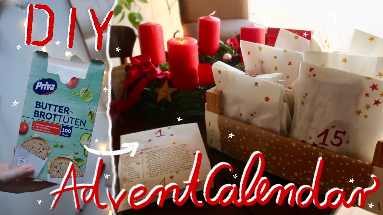 Супер ПРОСТОЙ самодельный адвент-календарь из пакетиков для сэндвичей &bull; Мастер-класс своими рукам...