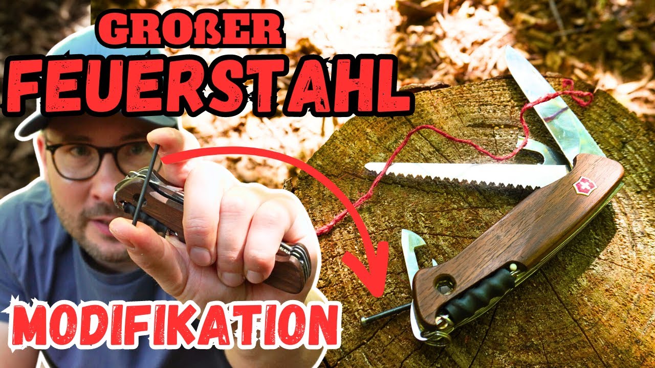 Großer Feuerstahl im Victorinox Ranger Wood? Geht das?!