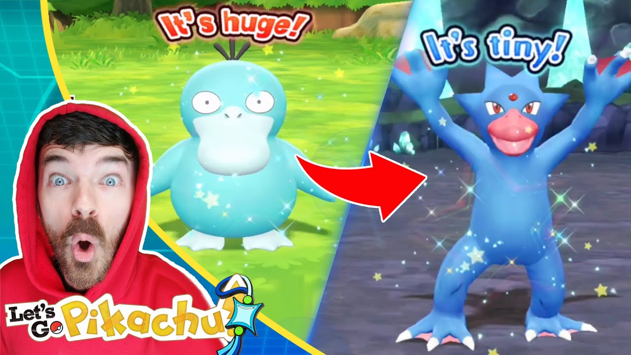 Shiny Psyduck & Shiny Golduck Caught Wild | Pokemon Let's Go Pikachu Extreme Shiny Living Dex
