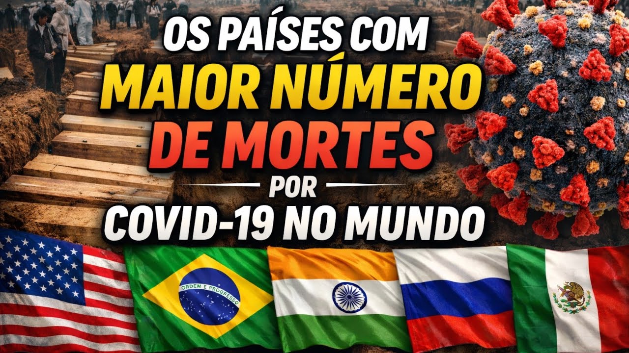 OS PAÍSES COM MAIOR NÚMERO DE MORTES POR COVID-19 NO MUNDO