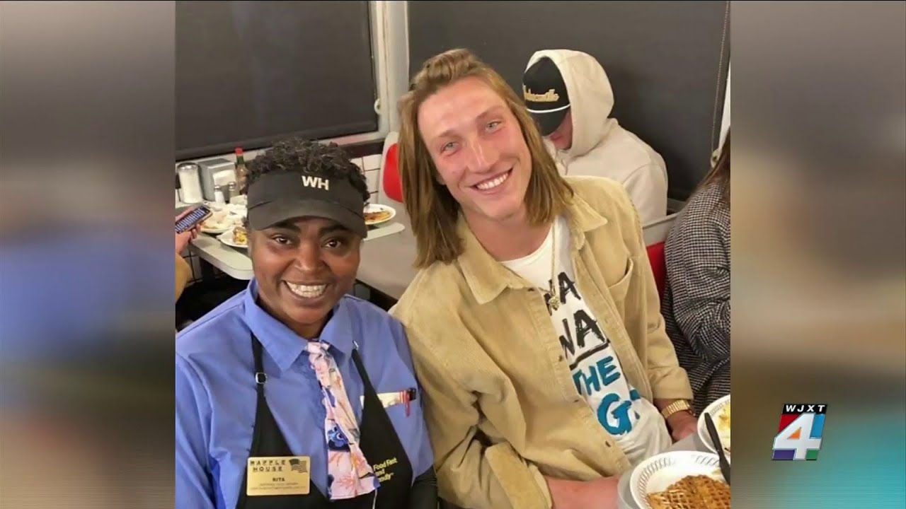 Jaguars quarterback Trevor Lawrence celebrates epic comeback win at Waffle House