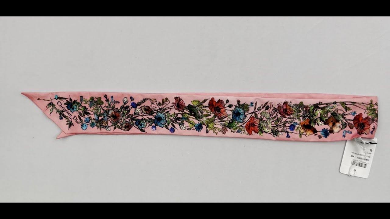 Dior D-MILLEFIORI MITZAH SCARF Peony Pink Silk Twill 15MIF106I611
