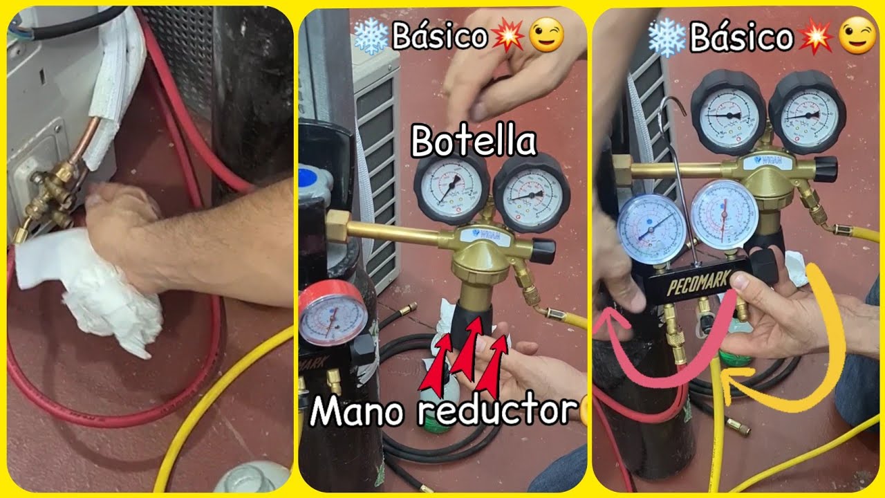 ❄💪Prueba de presión con Nitrógeno y mano reductor