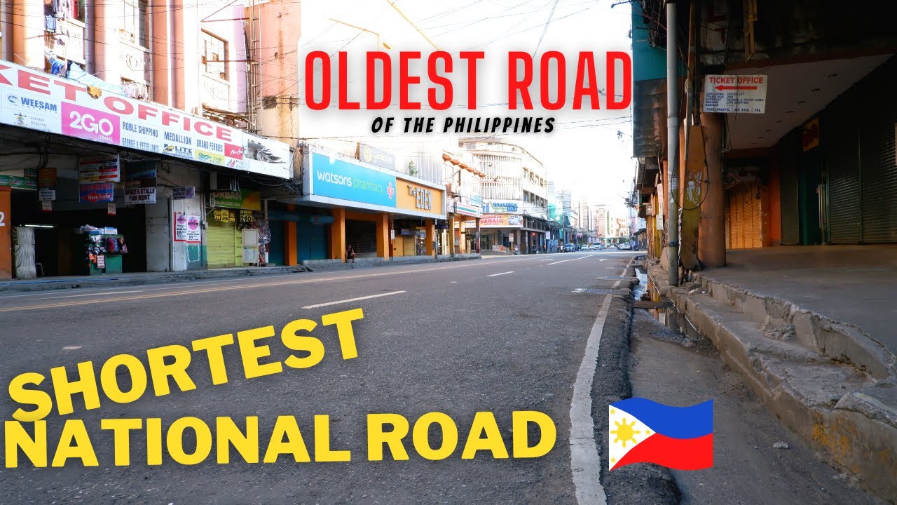 OLDEST AND SHORTEST ROAD (National Road) IN THE PHILIPPINES | WALK TOUR AND VISIT