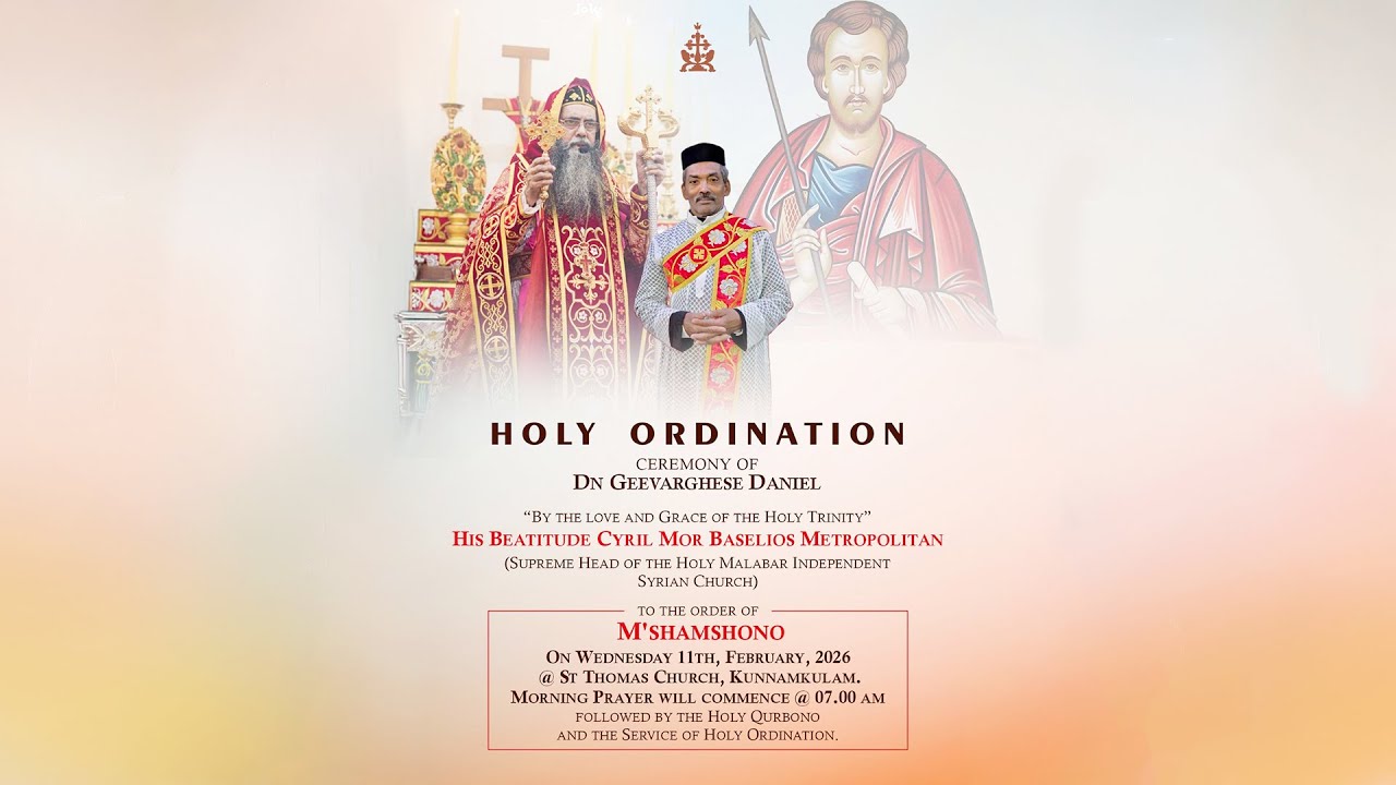 HOLY ORDINATION | CEREMONY OF -  DN GEEVARGHESE DANIEL | LIVE