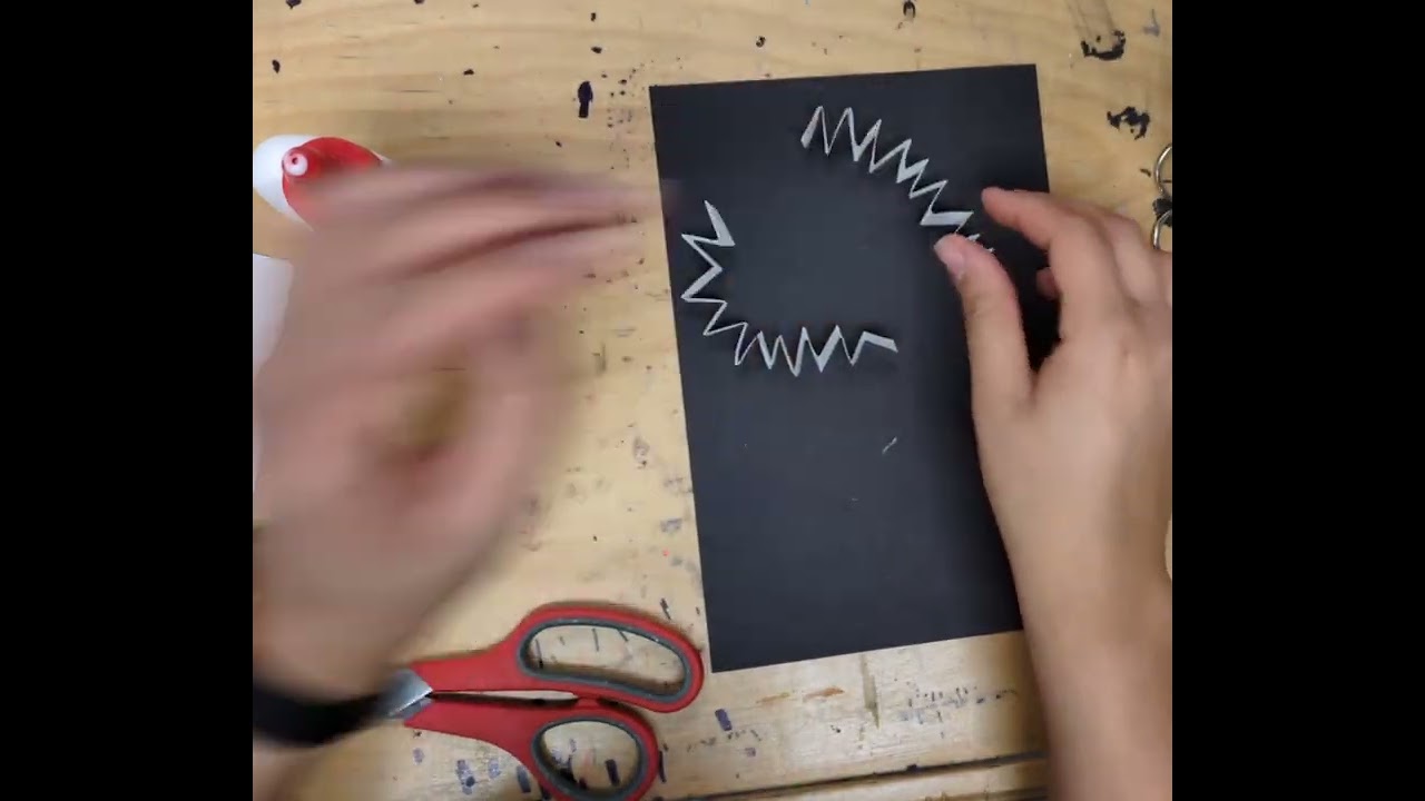 Paper flower with folds 