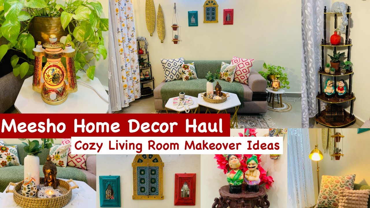 Meesho Home Decor Haul | Simplify Your Space with Cozy Living Room Makeover Ideas Starting @ Rs 273