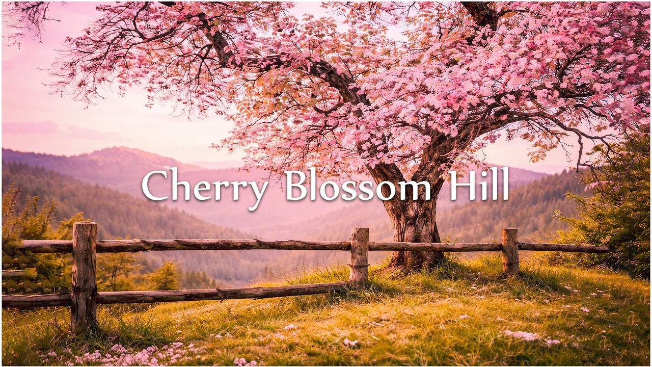 Cherry Blossom Hill 🌸 Relaxing Piano Music for Peaceful Spring Mornings & Deep Focus