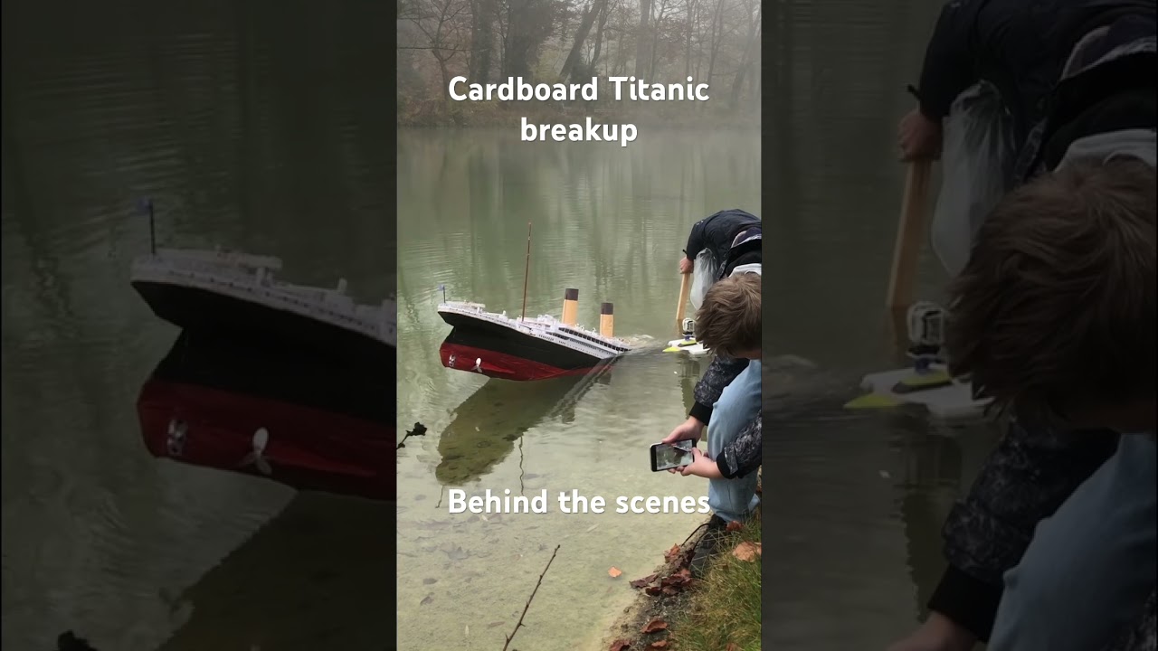 3 METER CARDBOARD TITANIC BREAKUP BEHIND THE SCENES! #titanic #maritimedisaster #history #viral