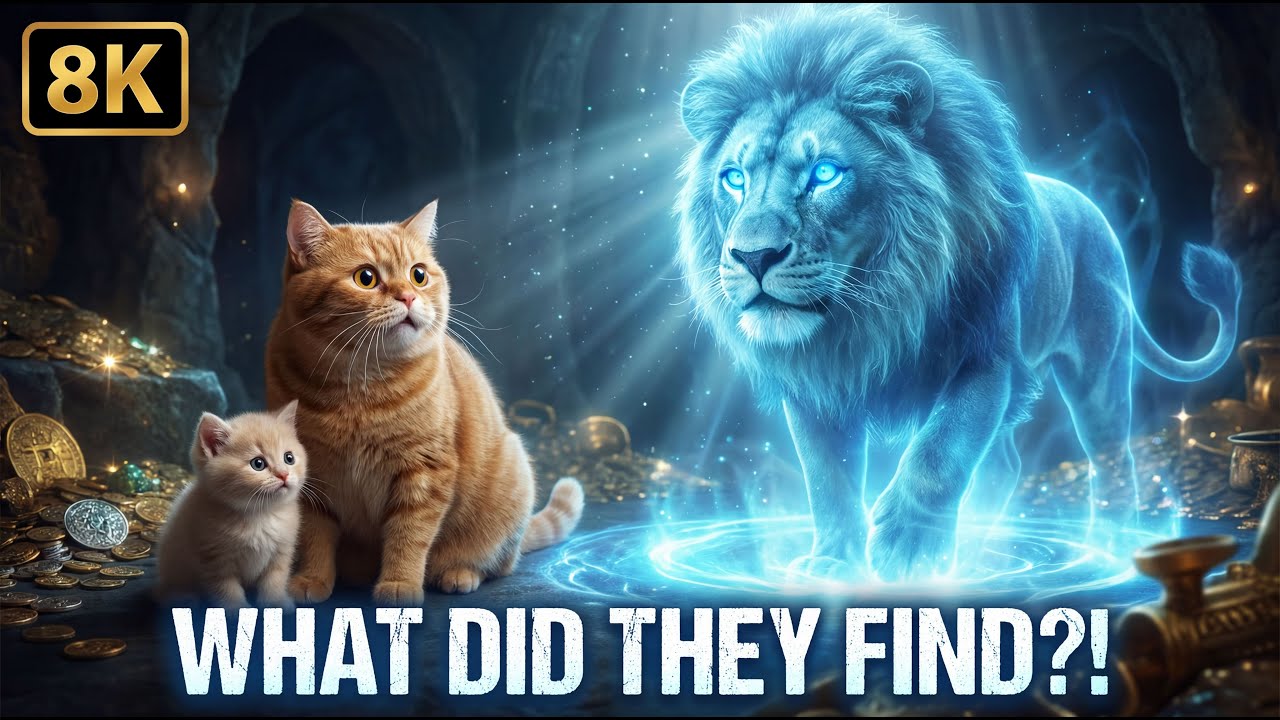 Tiny Kitten Got Lost in the Cave || Leo & Mini Found a Secret Diamond World!  || Cat Drives a Jeep