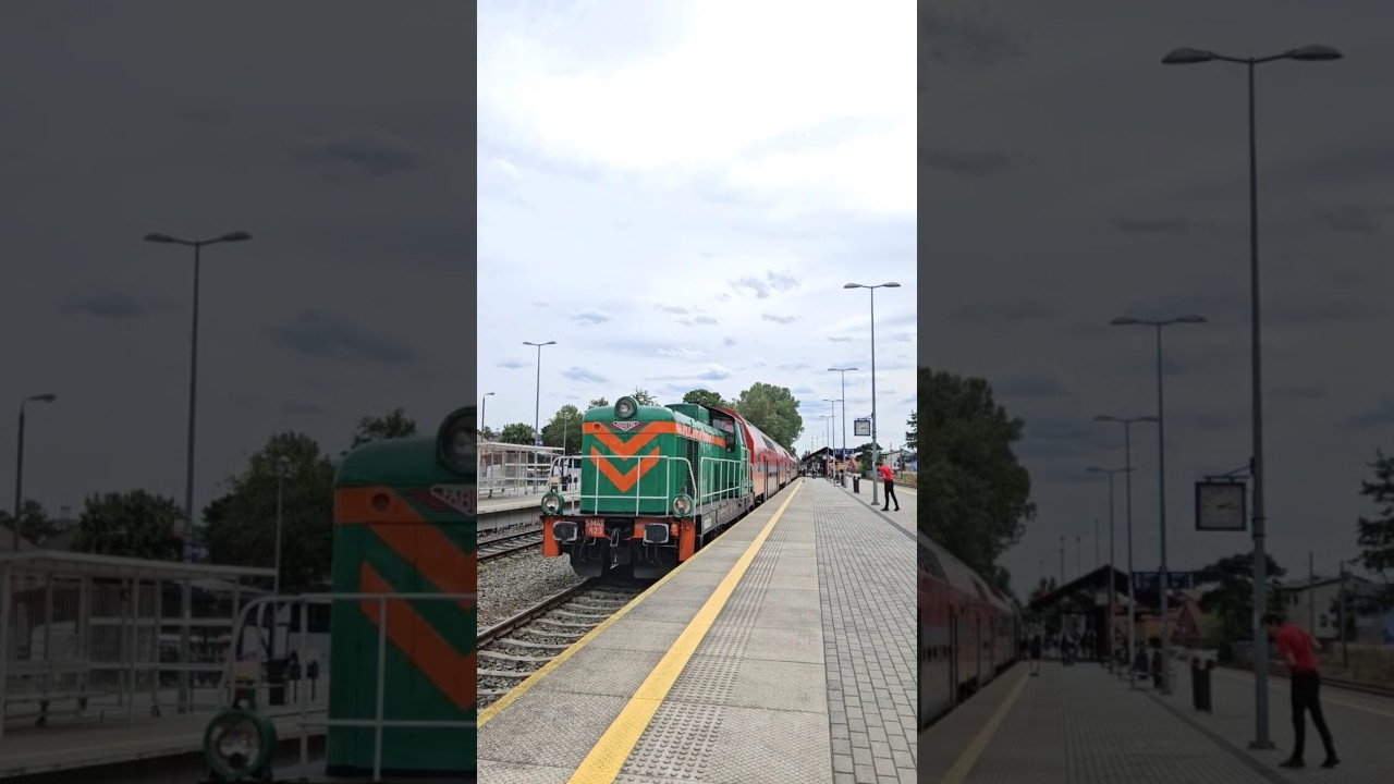 SM42 523 z pociągiem regio do stacji Gdynia Gł&oacute;wna. #kolej #pkp #pociąg #shorts #stonka #polregio