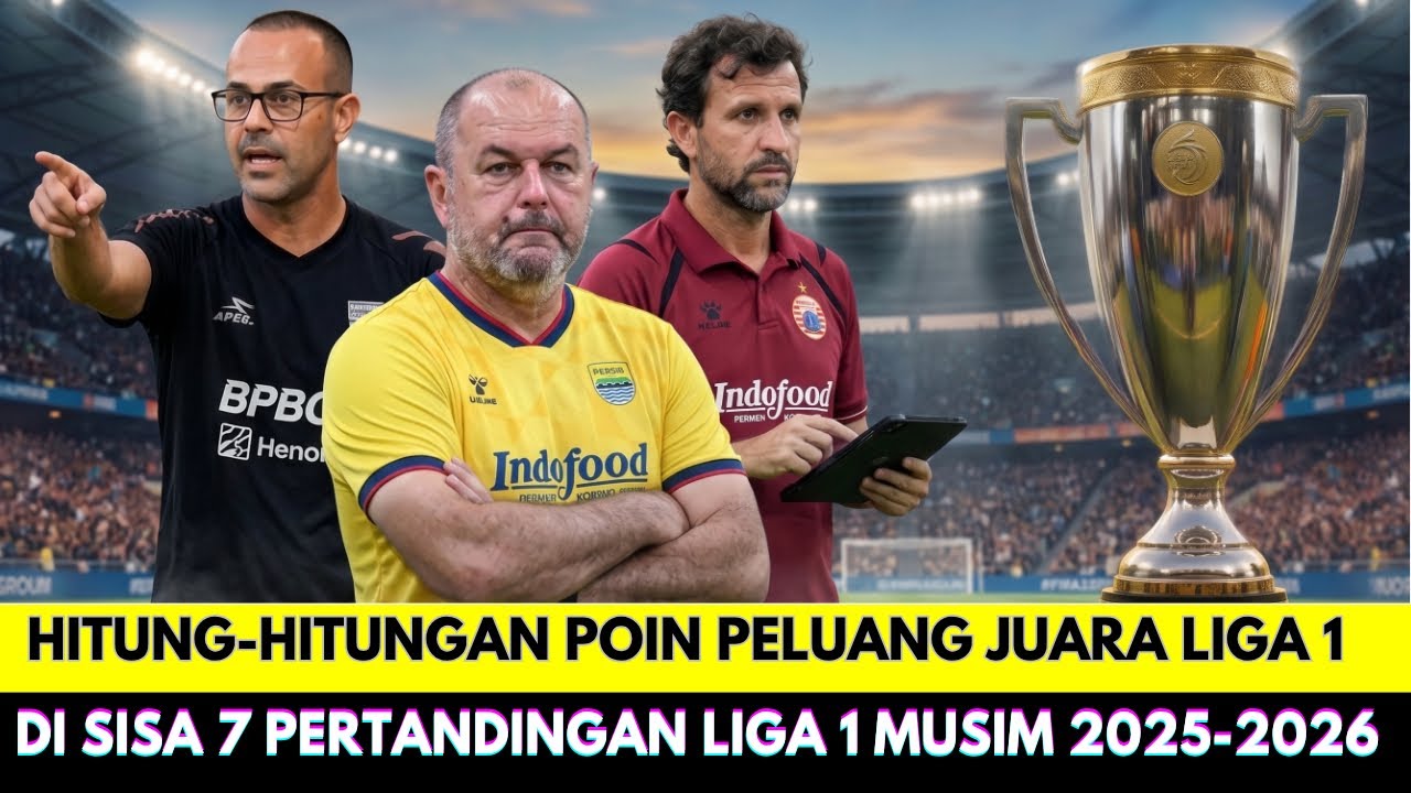 Tersisa 7 Laga! Hitung-Hitungan Poin Juara Liga 1 dan Sisa Pertandingan Persib Borneo Persija