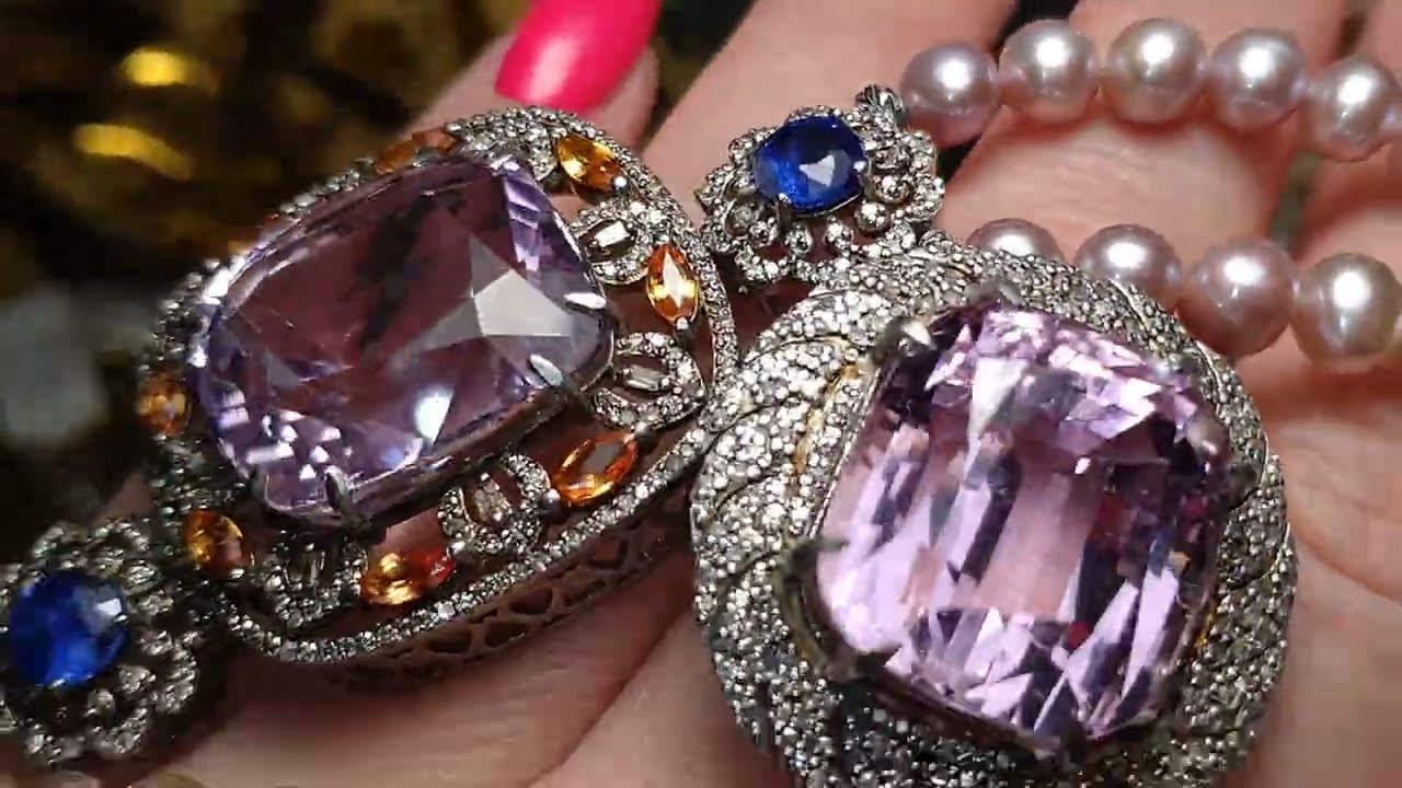 ВЕЛИКОЛЕПНЫЕ КОЛЬЦА С КУНЦИТАМИ 🩷👑💖 ЛИЛОВОЕ ОЧАРОВАНИЕ 💖👑🩷 БРИЛИКИ ШПИНЭЛЬ САПФИРЫ 👑