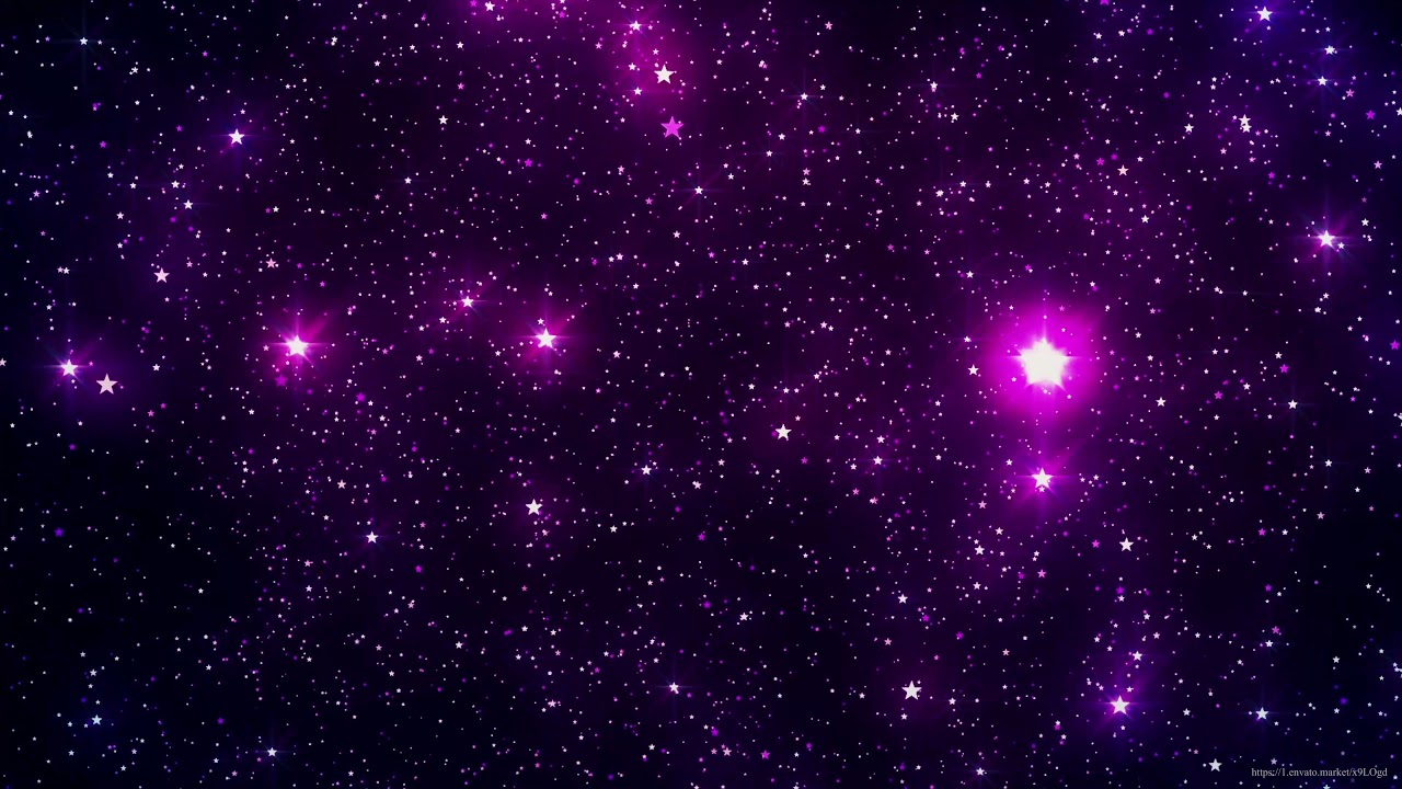 Space Glow Stars Galaxy Star Field Shine Animation Motion Graphic Video Footage 4K Screensaver