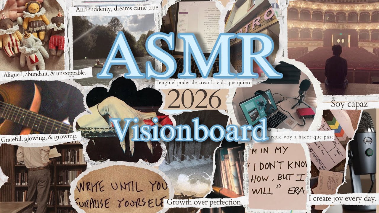 Haciendo mi visionboard para 2026 🗓️💻 ASMR Charlando 