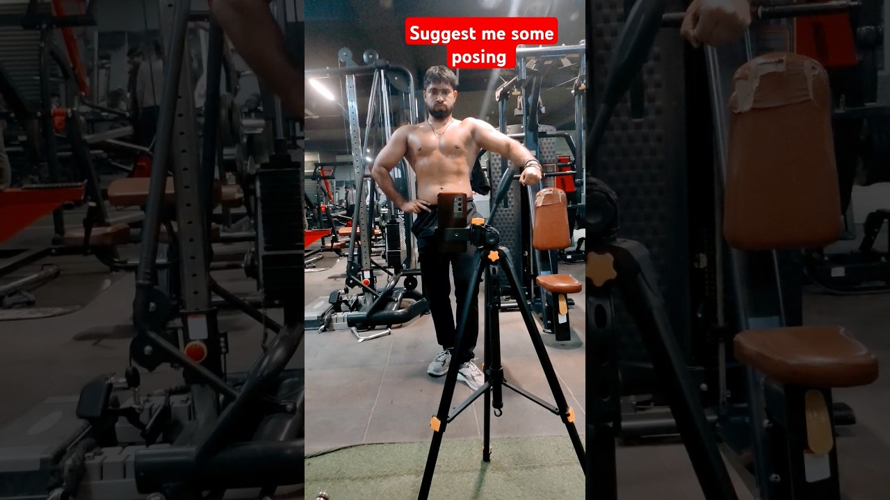 After workout some posing and flexing 