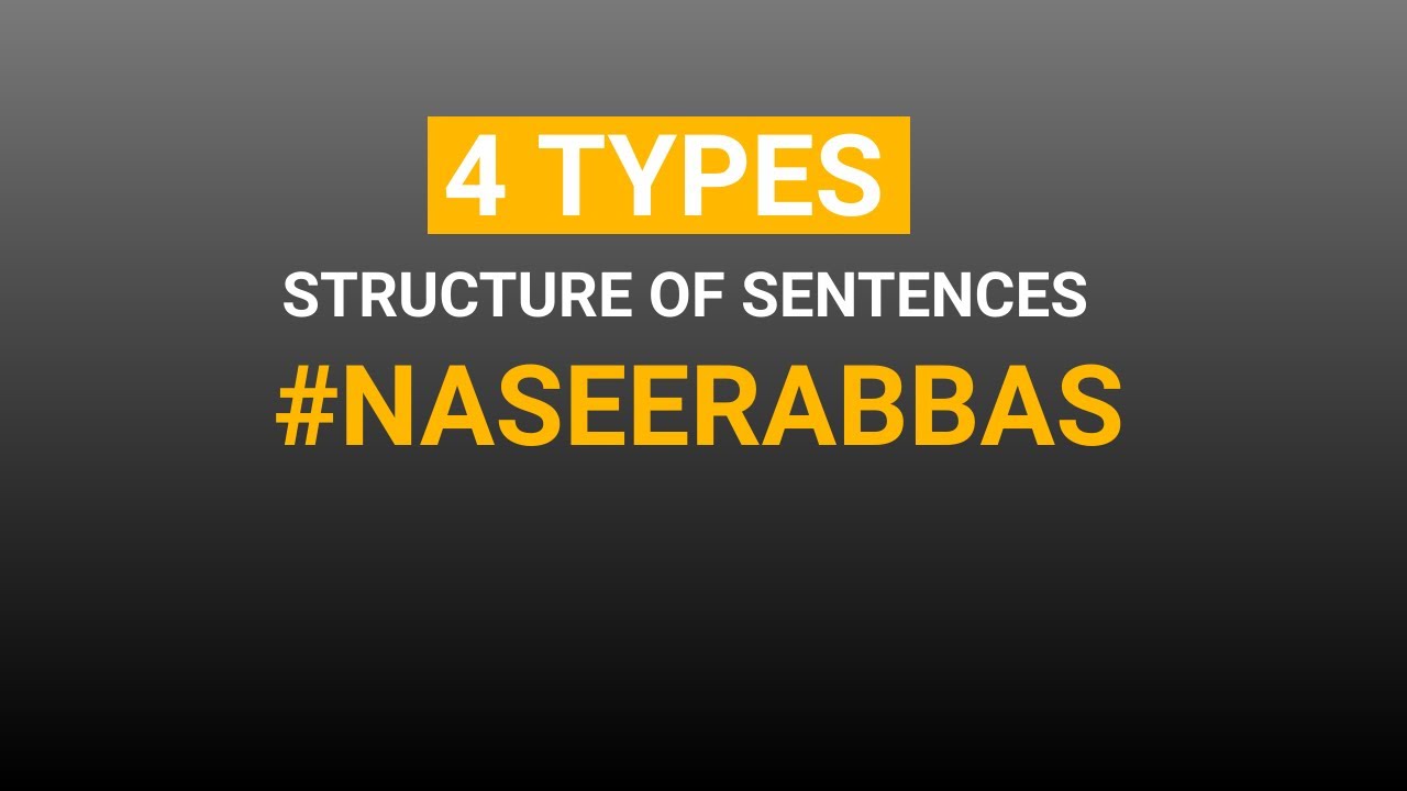 structure of sentence | sentence | types of sentence