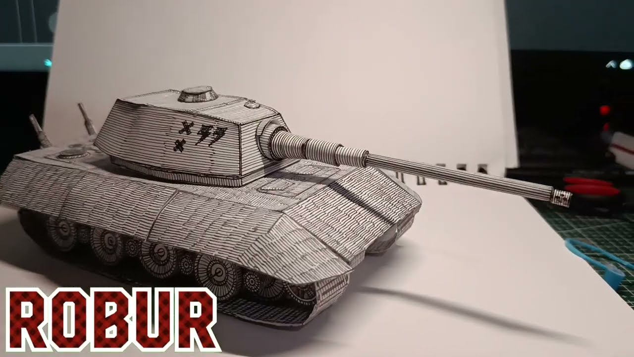Building E-100 Henschel (Fake German Heavy Tank) #papercraft #handcraft #tank #warthunder