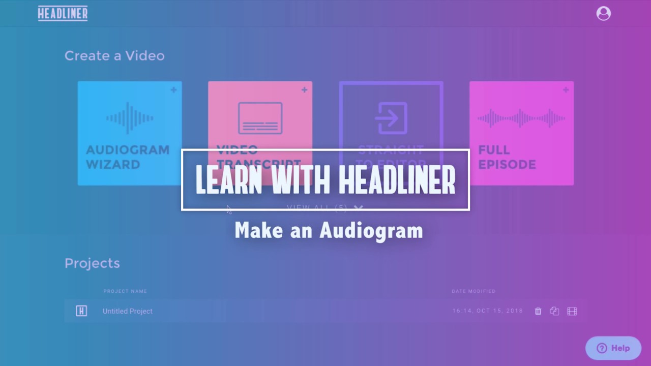 How to make an Audiogram with Headliner || Headliner Tutorial