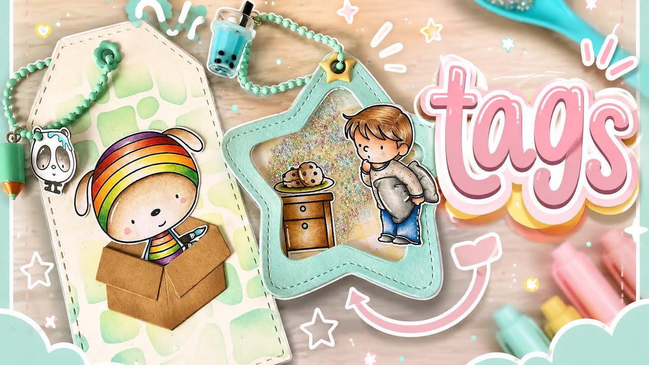 ETIQUETAS 💌 TAGS SCRAPBOOK CON SELLOS 🎈