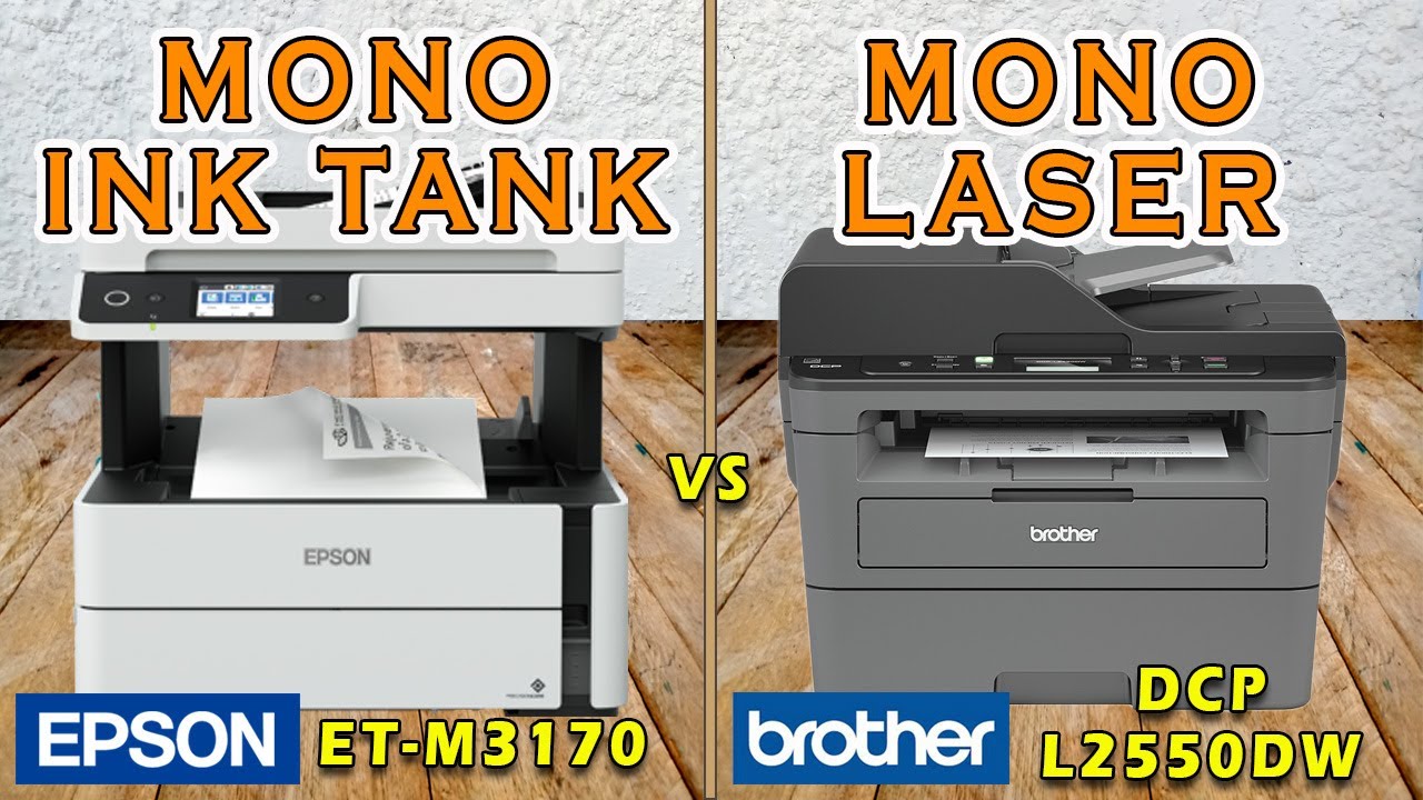 EPSON ET-M3170 vs BROTHER DCP-L2550DW | SPECIFICATIONS COMPARISON | Mono Ink Tank vs Mono Laser
