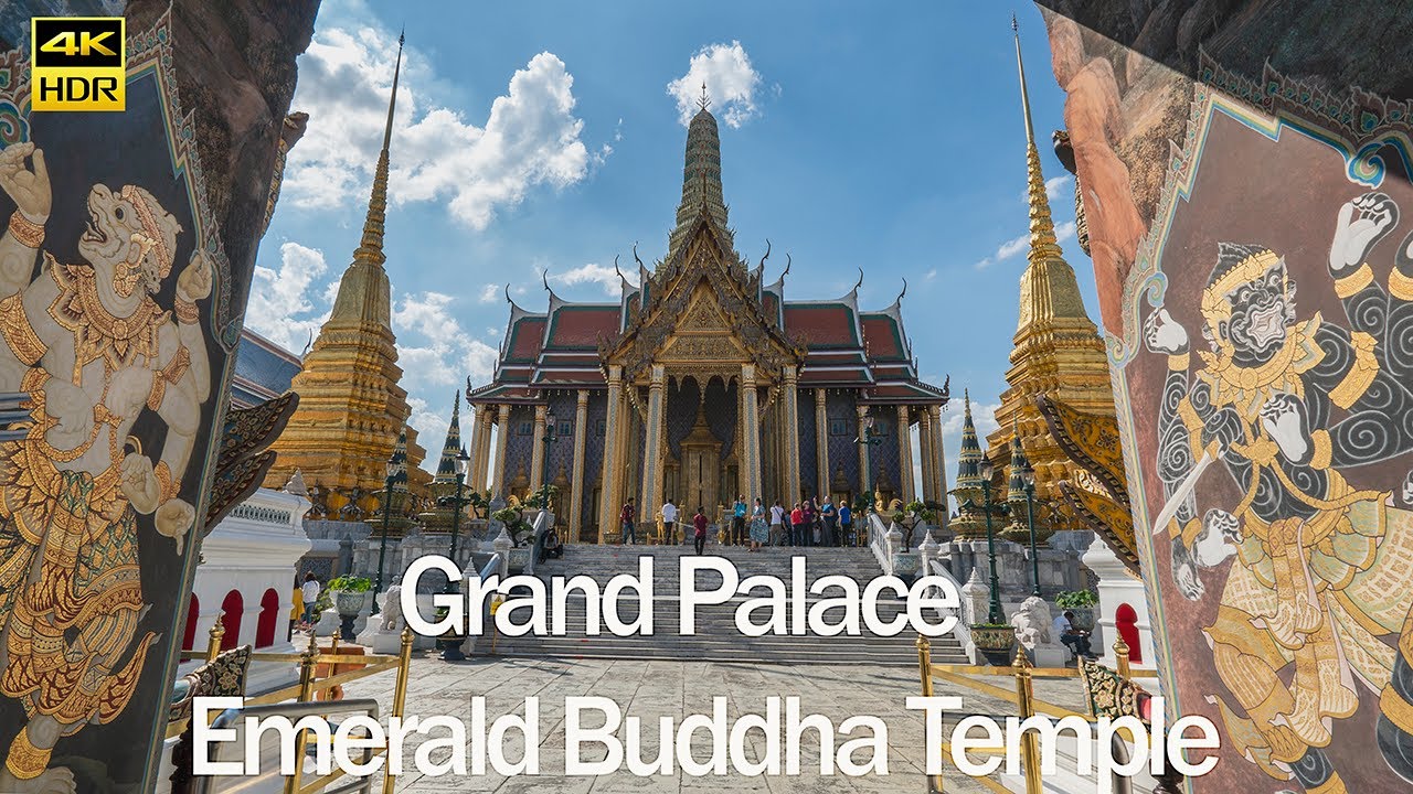 Walking tour of The Emerald Buddha Temple and The Grand Palace in Bangkok Thailand