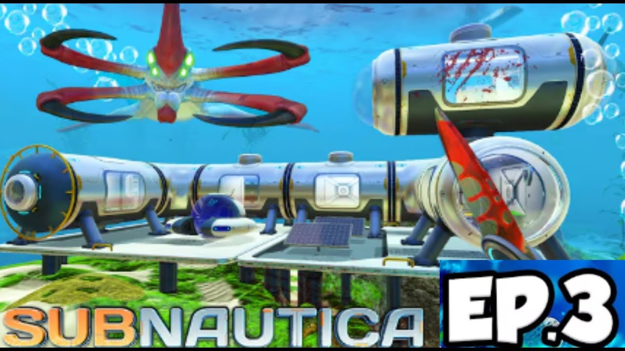 Subnautica EP 3- I got attacked by a reaper leviathan. 