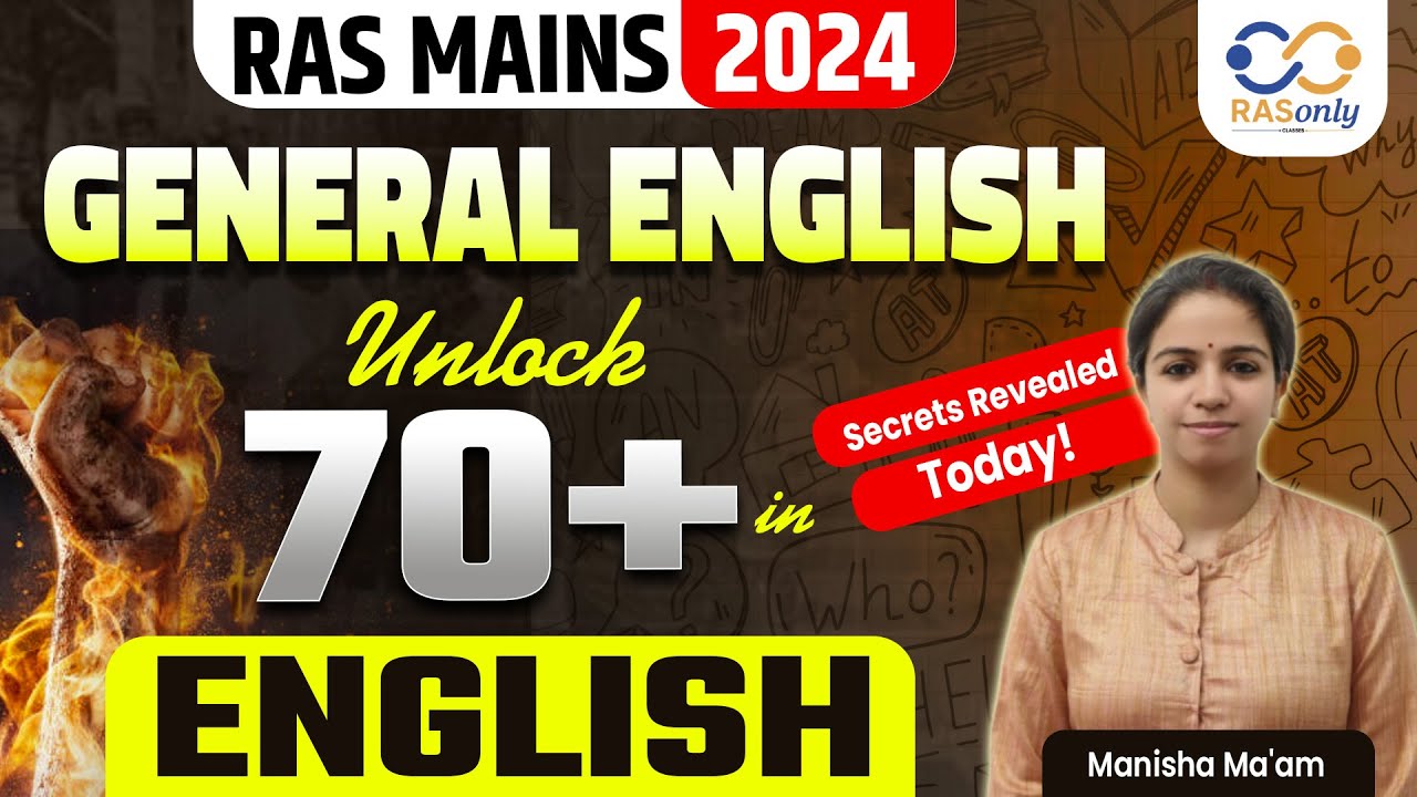 RAS MAINS 2024 | General English Paper IV | Unlock 70+ in English &ndash; Secrets Revealed Today!