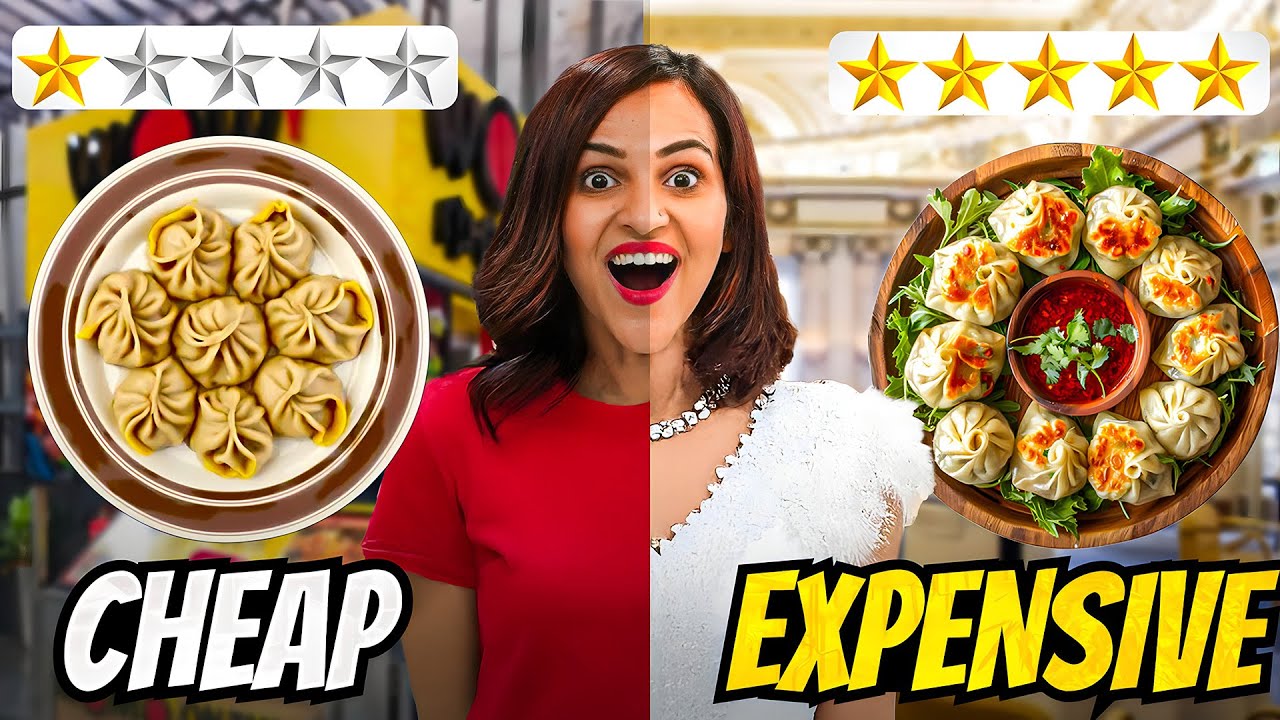 Cheap vs Expensive Momo Challenge