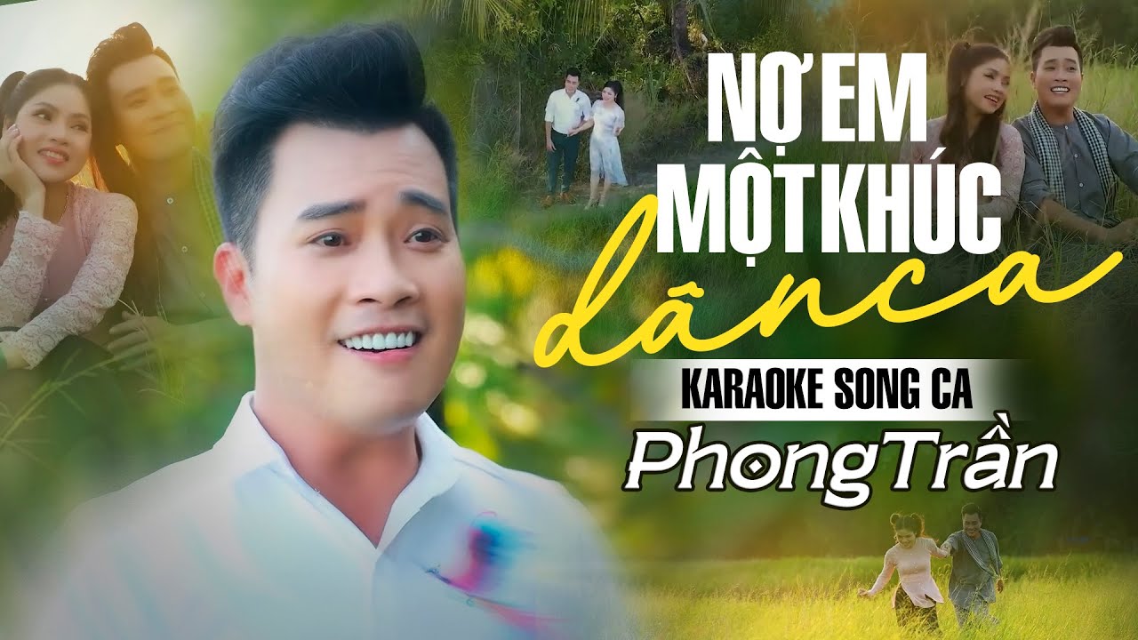 Karaoke Tân Cổ Nợ Em Một Khúc Dân Ca - Thiếu Đào | Karaoke Song Ca Phong Trần