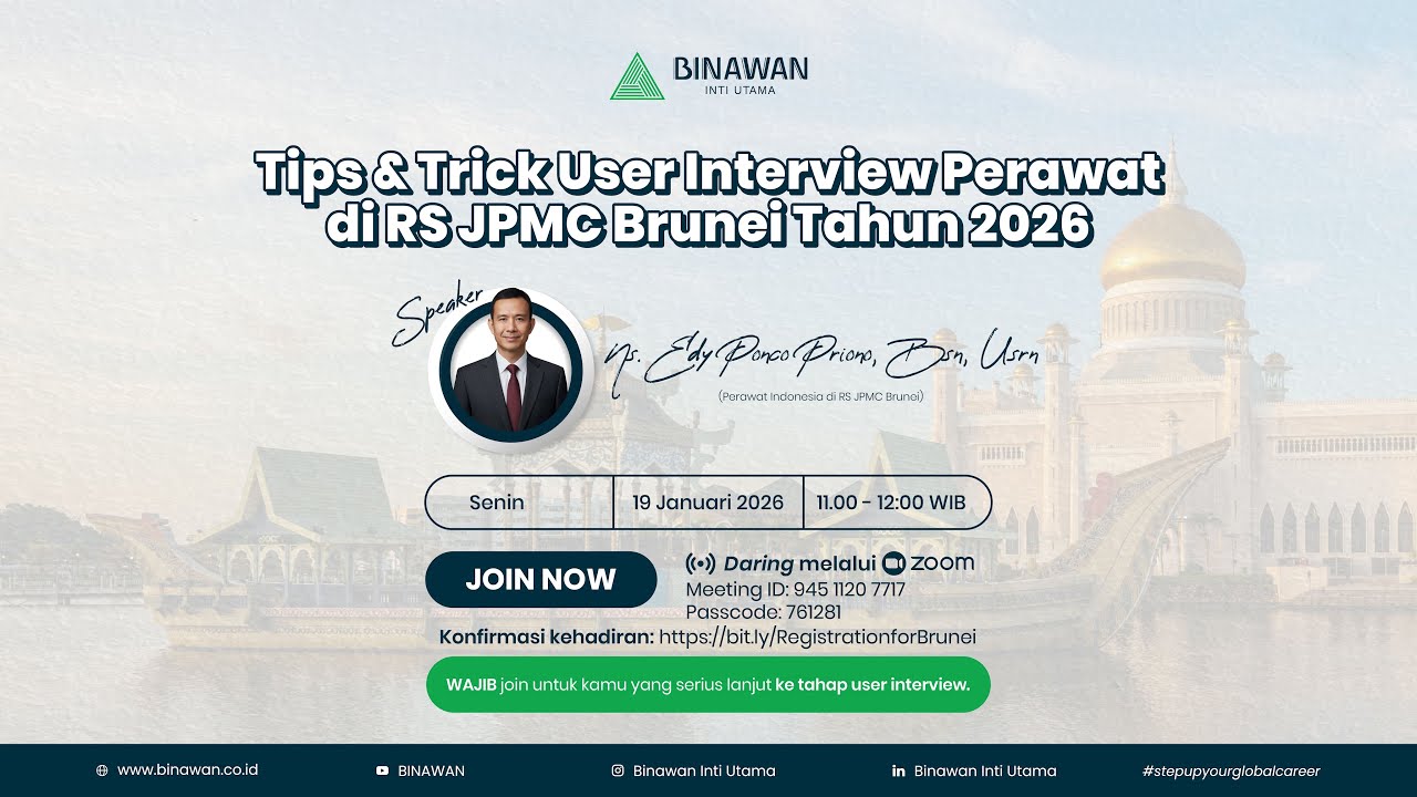Tips & Trick User Interview Perawat di RS JPMC Brunei Tahun 2026