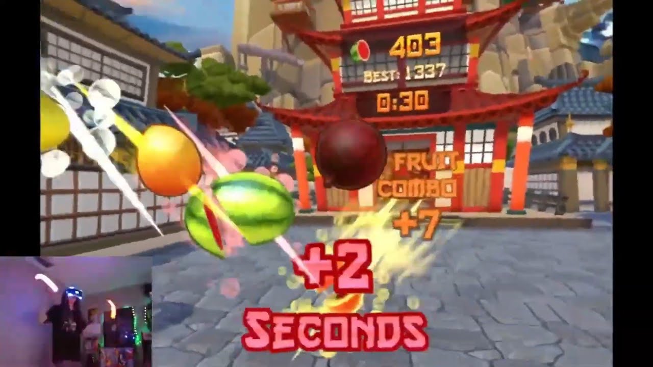 The Drunken VR Fruit Ninja Stram 🍾🥷🥥