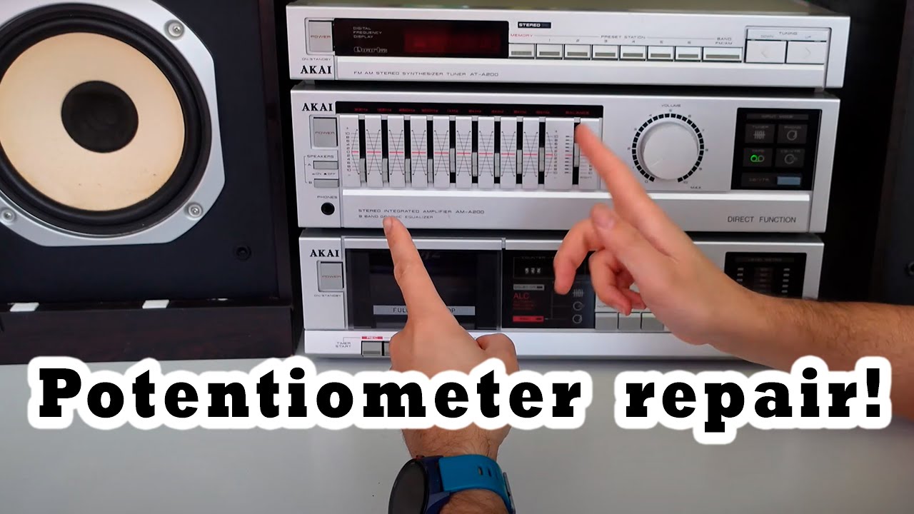 Akai AM-A200 amplifier! How to repair these unobtanium potentiometers!